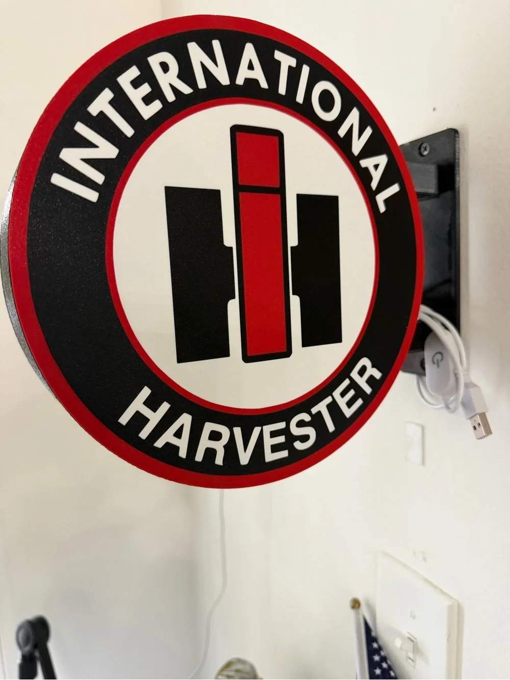 Red and Black Wall Sign - Vintage Logo Decor